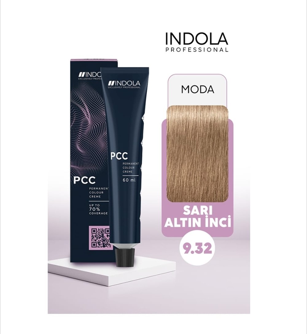 INDOLA SAÇ BOYASI SARI ALTIN İNCİ IND PCC 9.32 60ML.