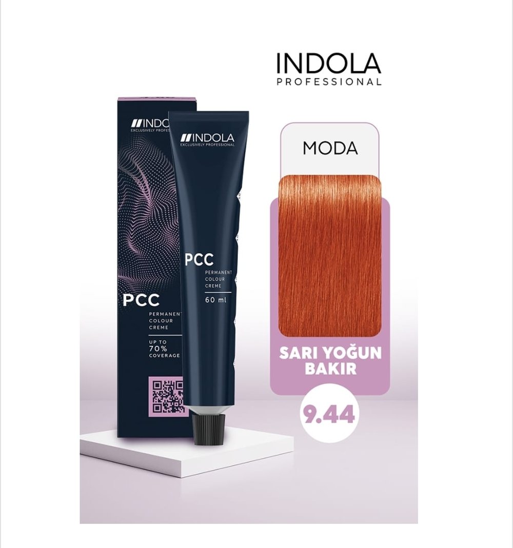 INDOLA SAÇ BOYASI SARI YOĞUN BAKIR IND PCC 9.44 60ML.
