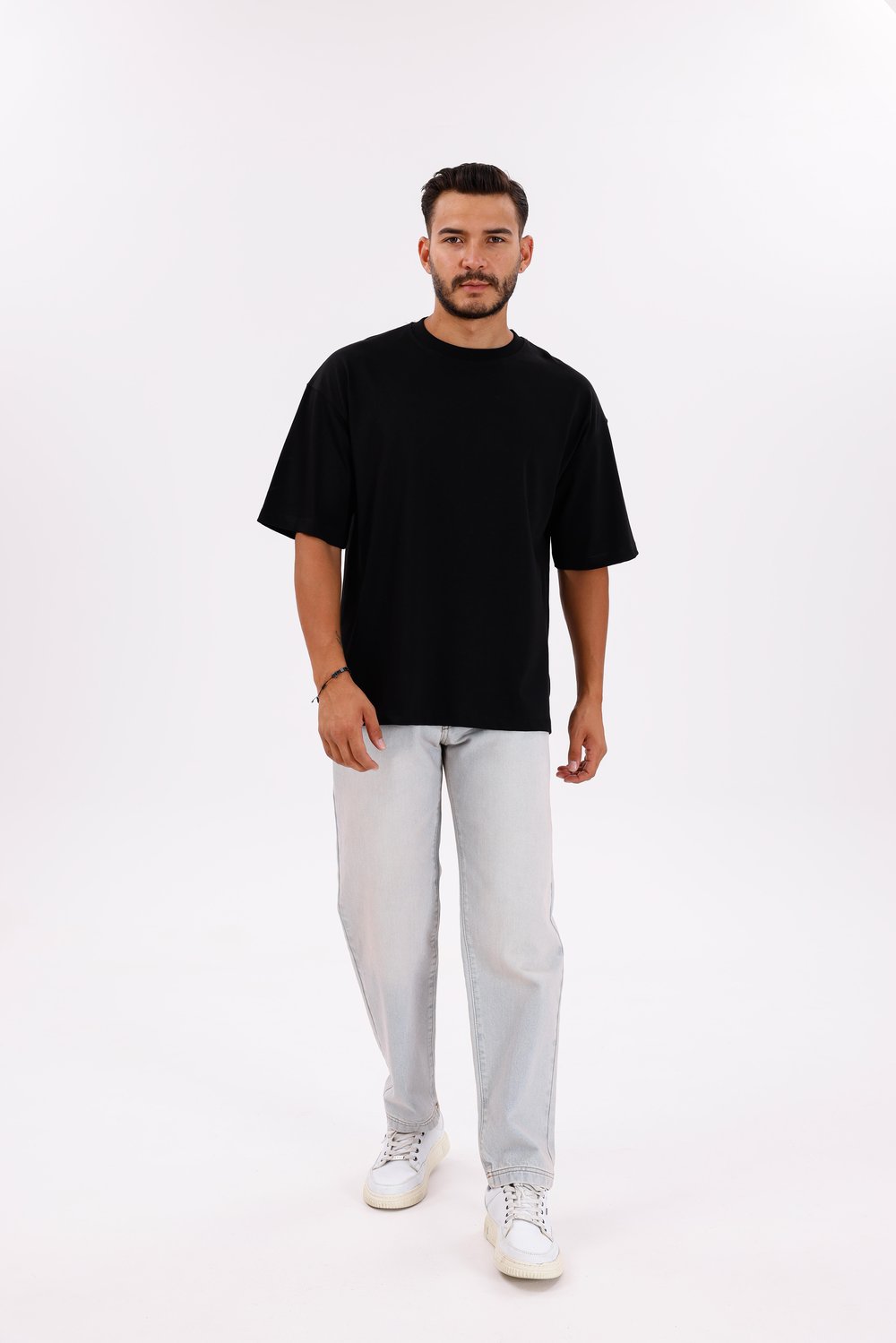 Oversize Basic 30/2 T-Shirt Siyah