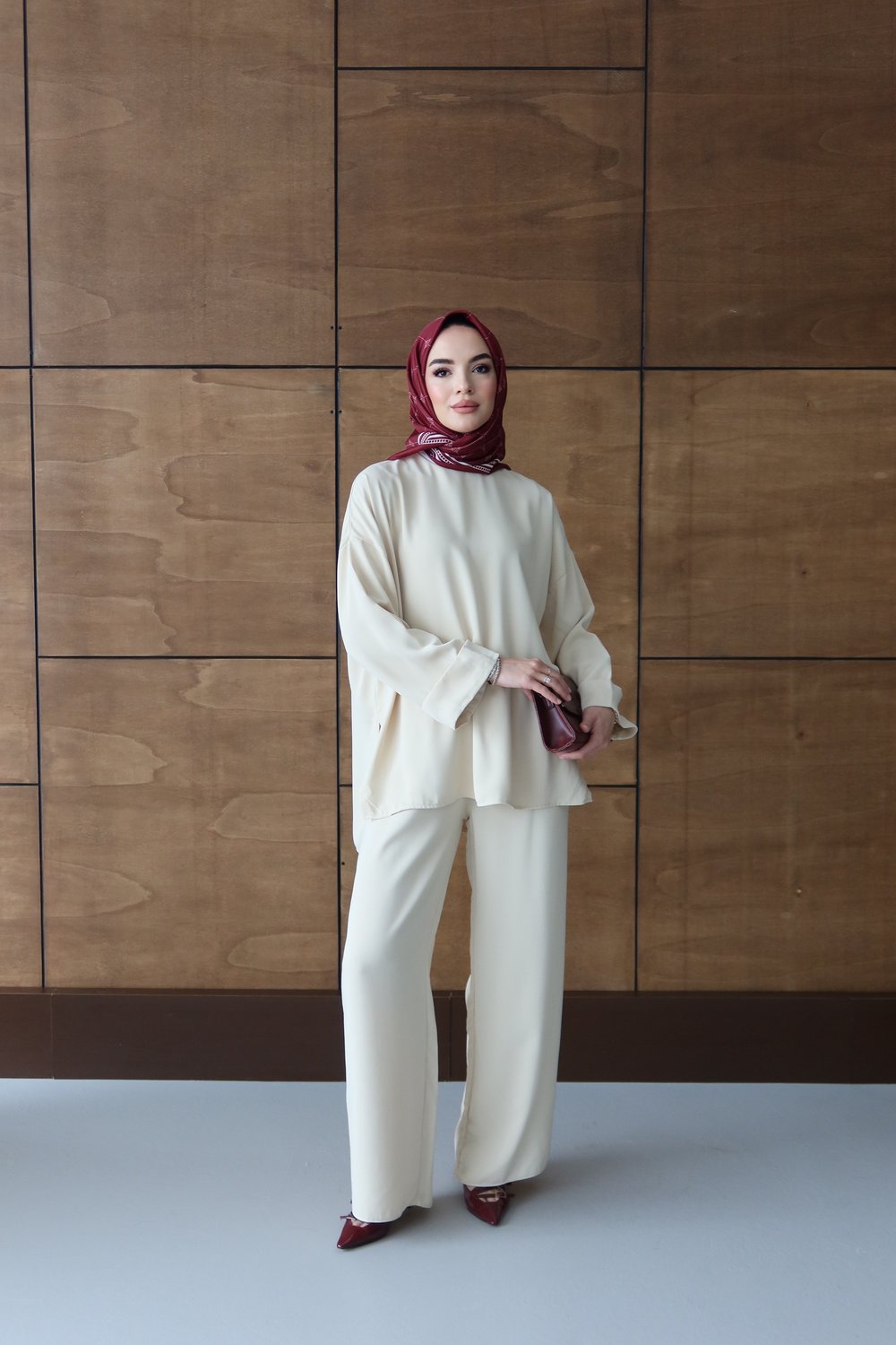 Mirella Pantolonlu Takım - Bej