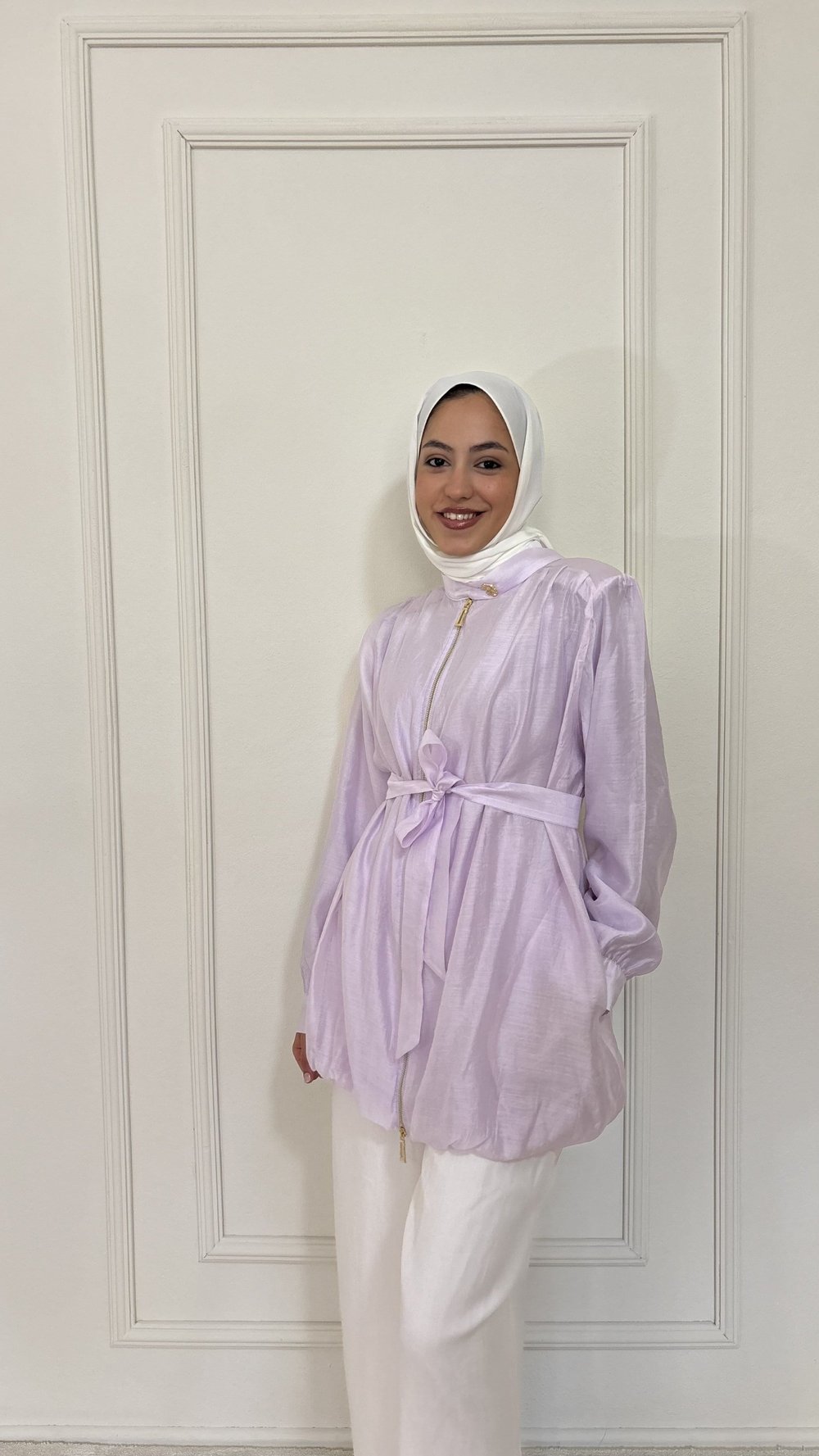 Tencel Bumber Ceket - Lila