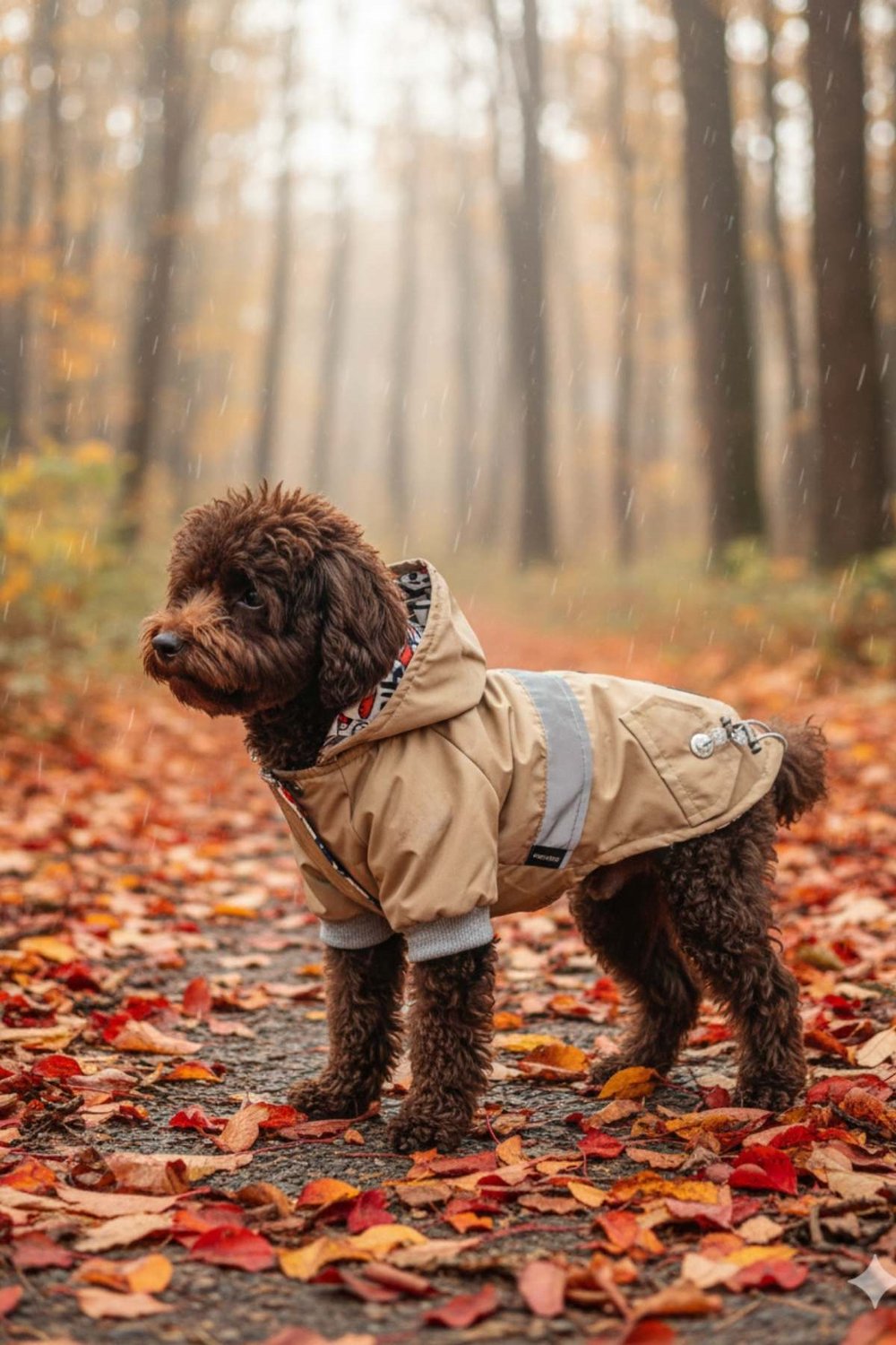 Köpek Yağmurlukları, Su Geçirmez Köpek Yağmurluğu, Bej
