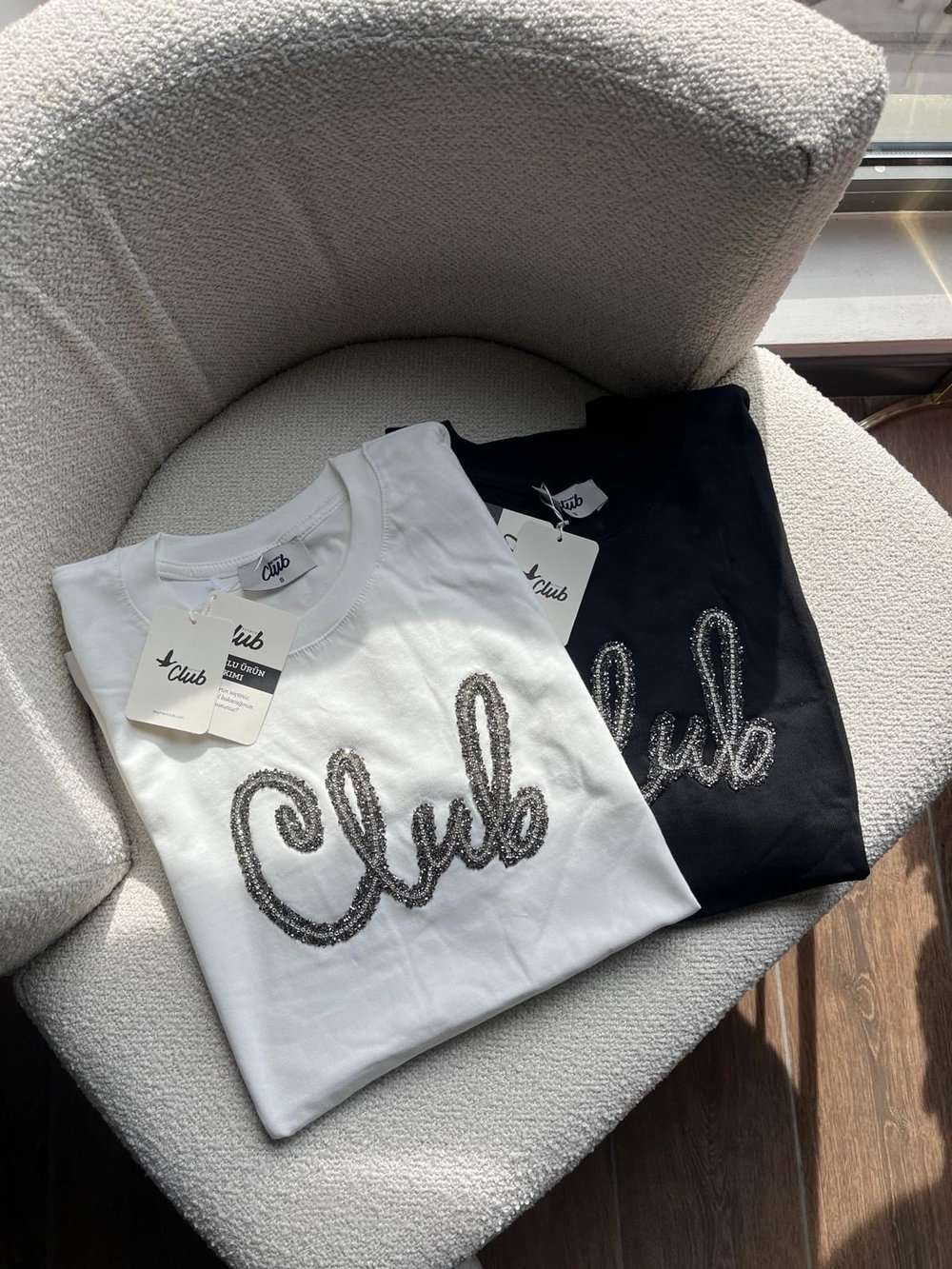 Taşlı Yazılı T-shirt