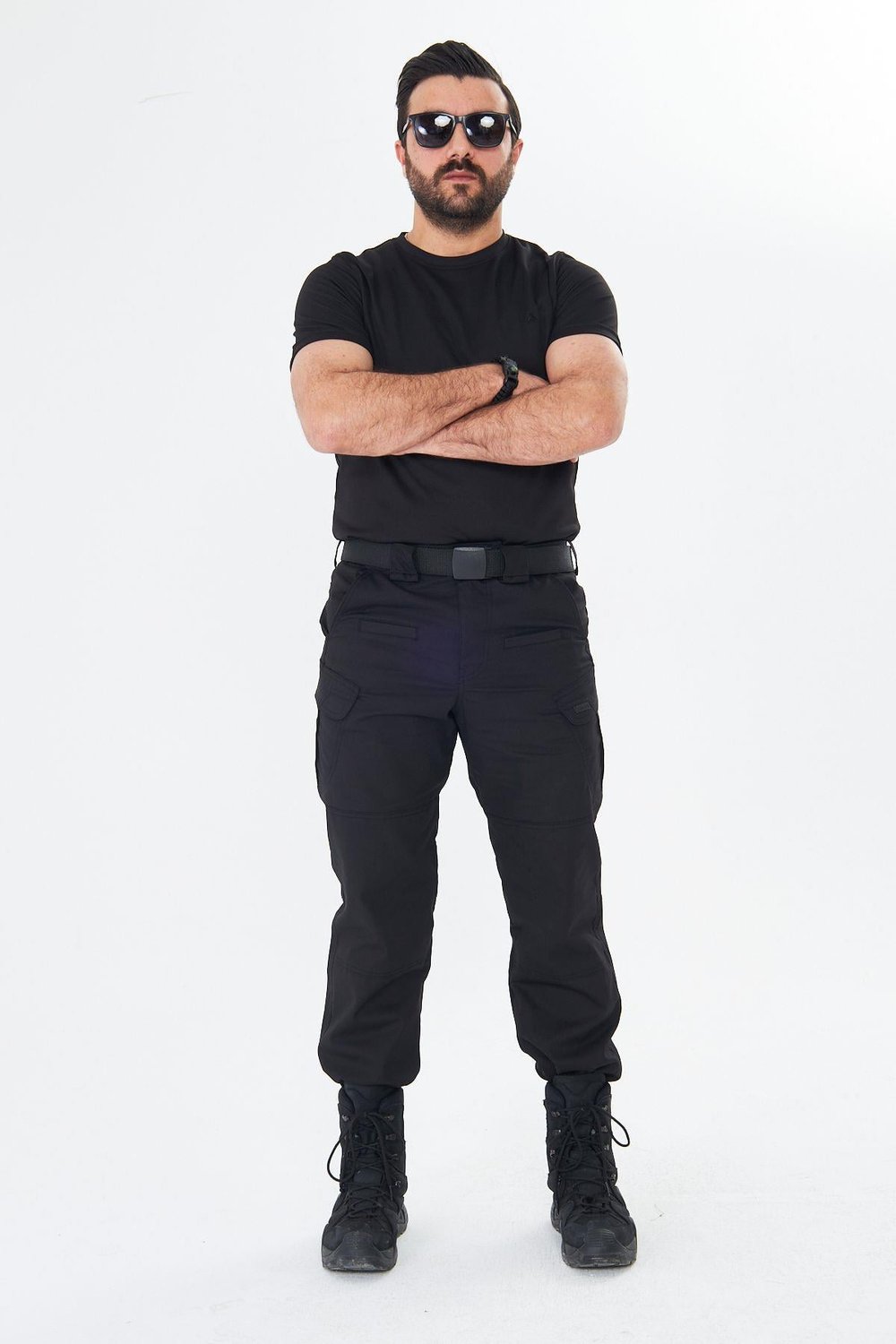 Dry Touch Kumaş Likralı T-shirt Siyah