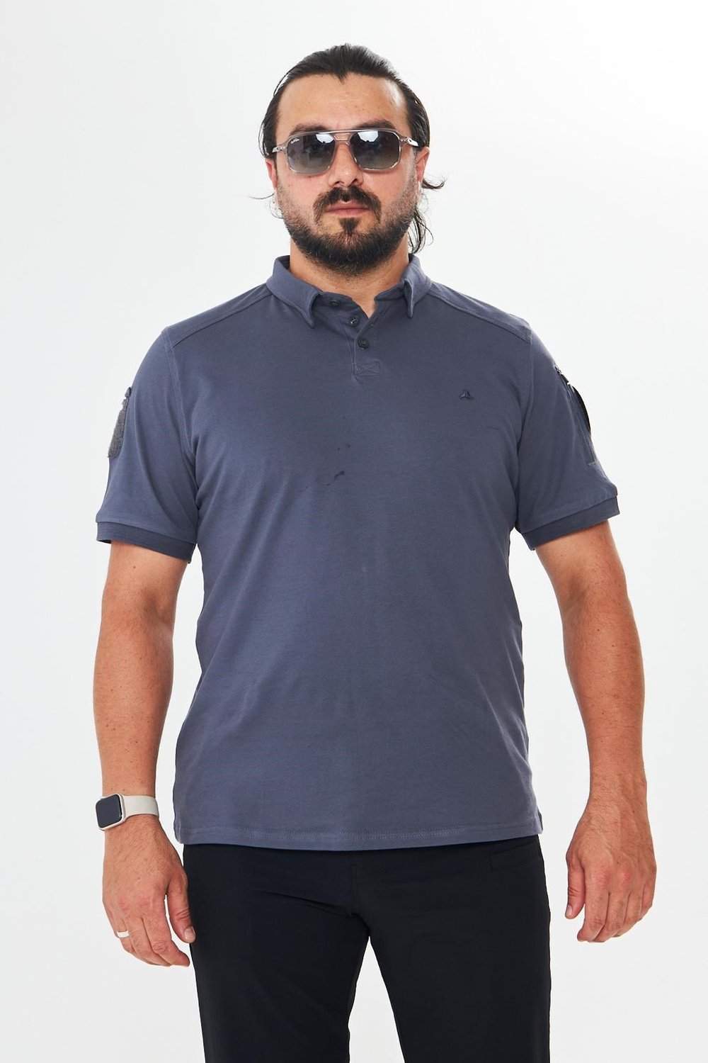 Polo Yaka Taktik Tshirt Antrasit