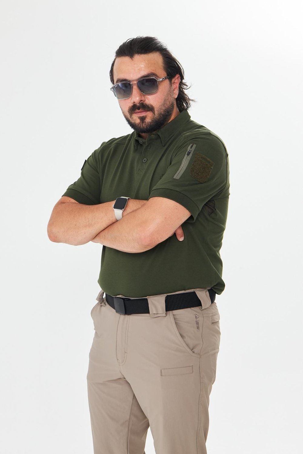 Polo Yaka Taktik Tshirt Haki