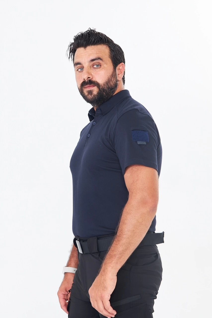 Polo Yaka Taktik Tshirt Lacivert