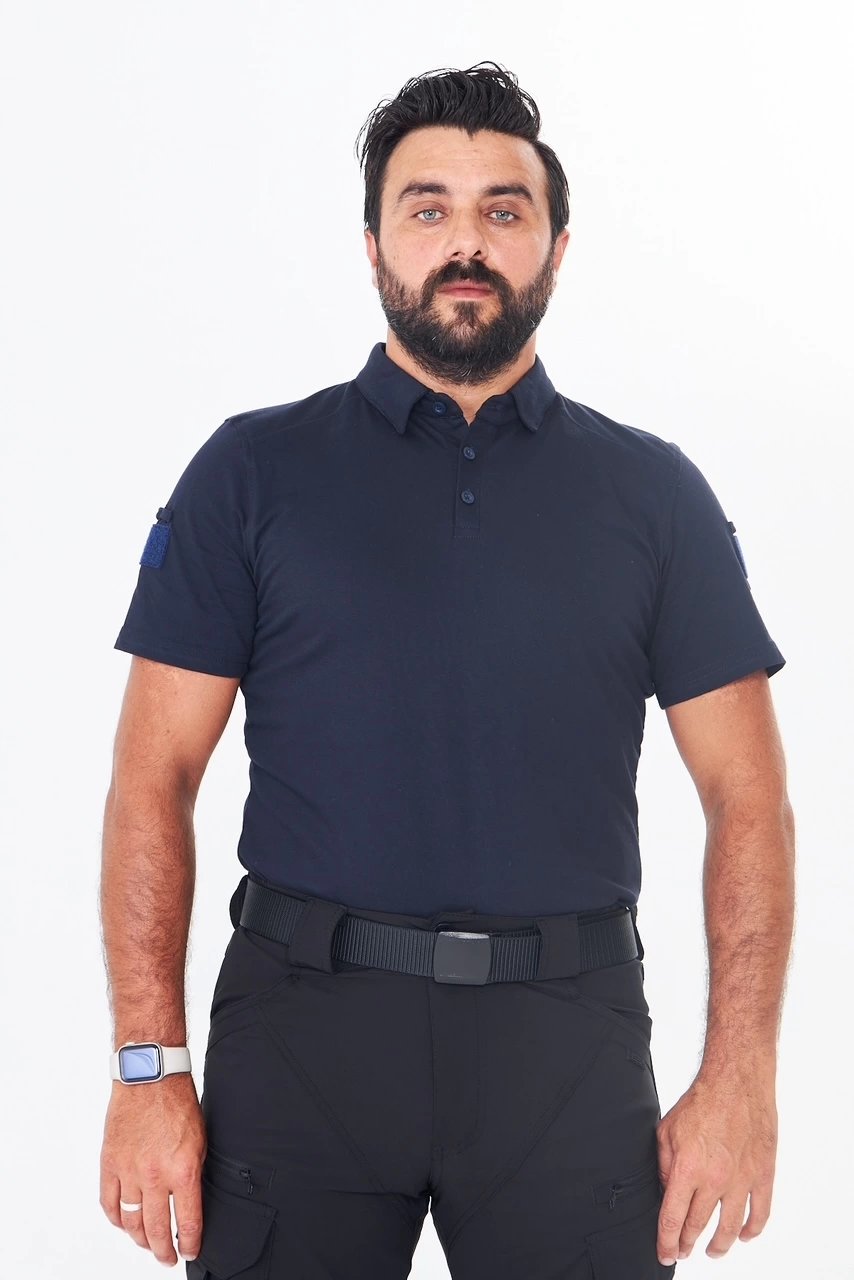Polo Yaka Taktik Tshirt Lacivert