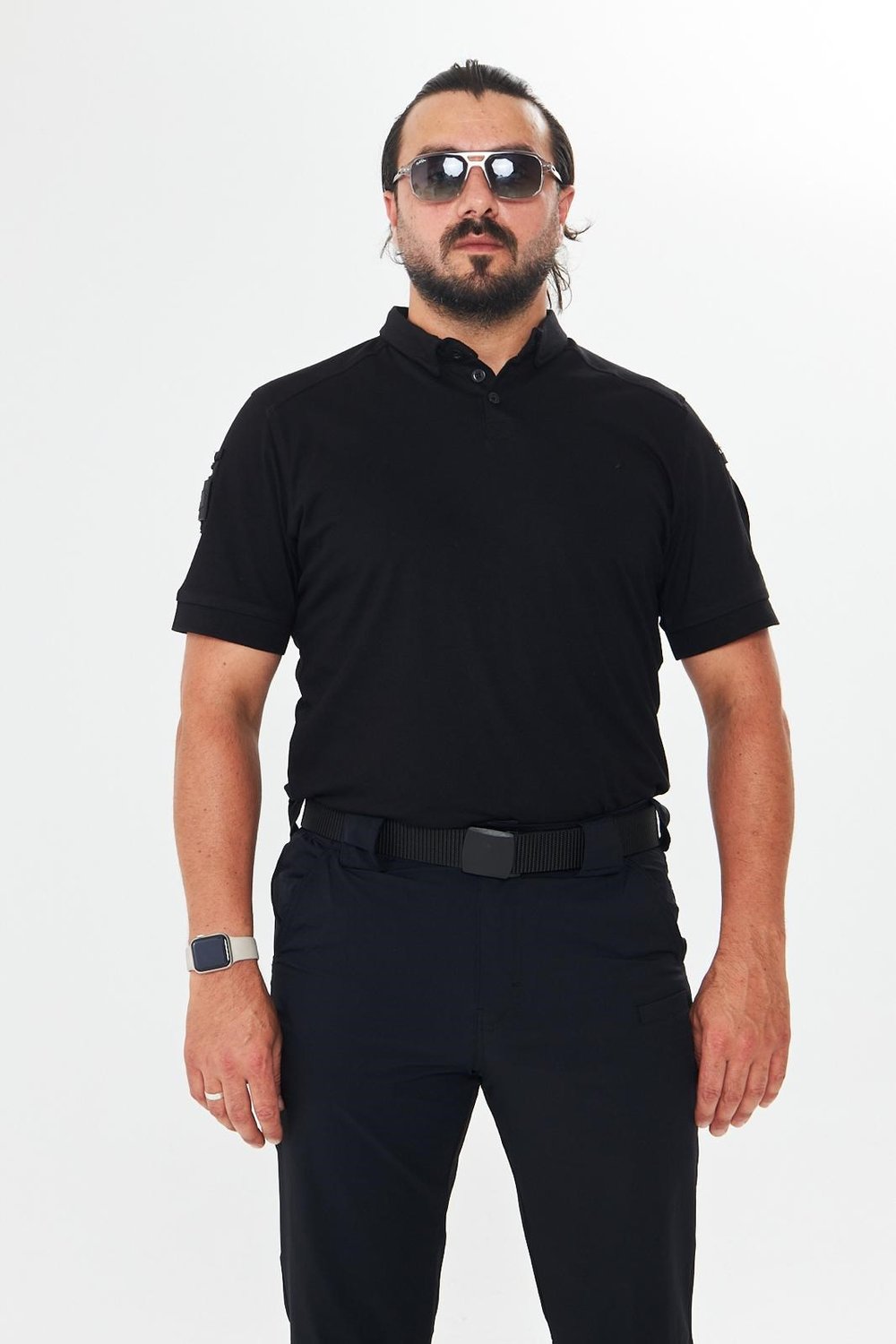 Polo Yaka Taktik Tshirt Siyah