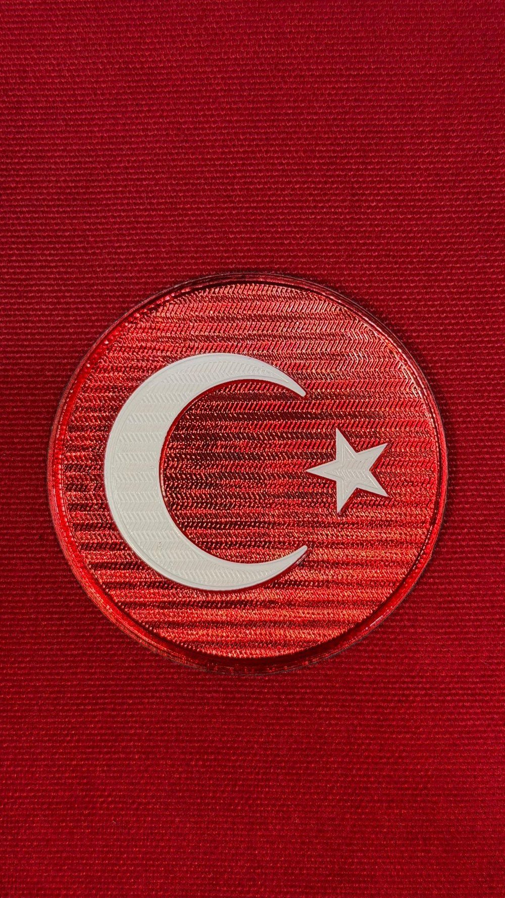 Yuvarlak Türk Bayrağı Kol Arması-Patch 3 Boyutlu