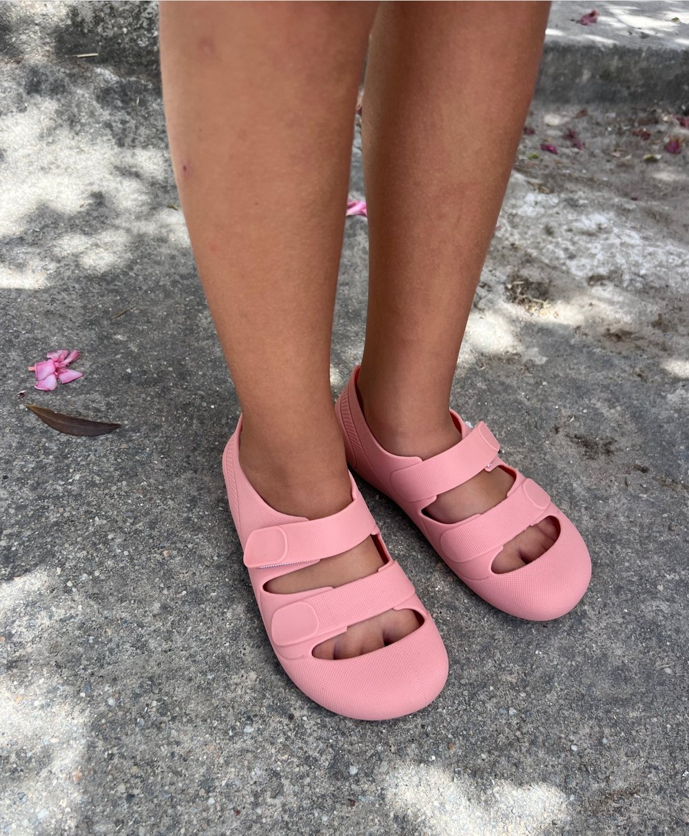 Baboo Toe Jelly Yumuşacık Cırt Cırtlı Kız Erkek Bebek Çocuk Sandalet Pembe
