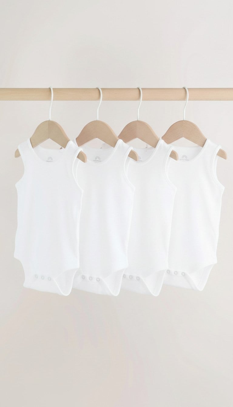 Next 4'lü Bebek Yeleği Bodysuits Beyaz