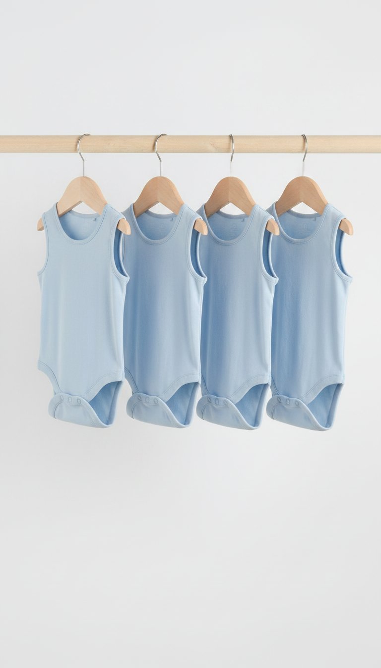 Next 4'lü Bebek Yeleği Bodysuits Mavi