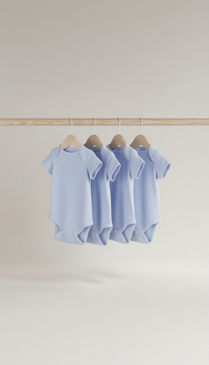 Next 4'lü Kısa Kollu Bodysuits Mavi