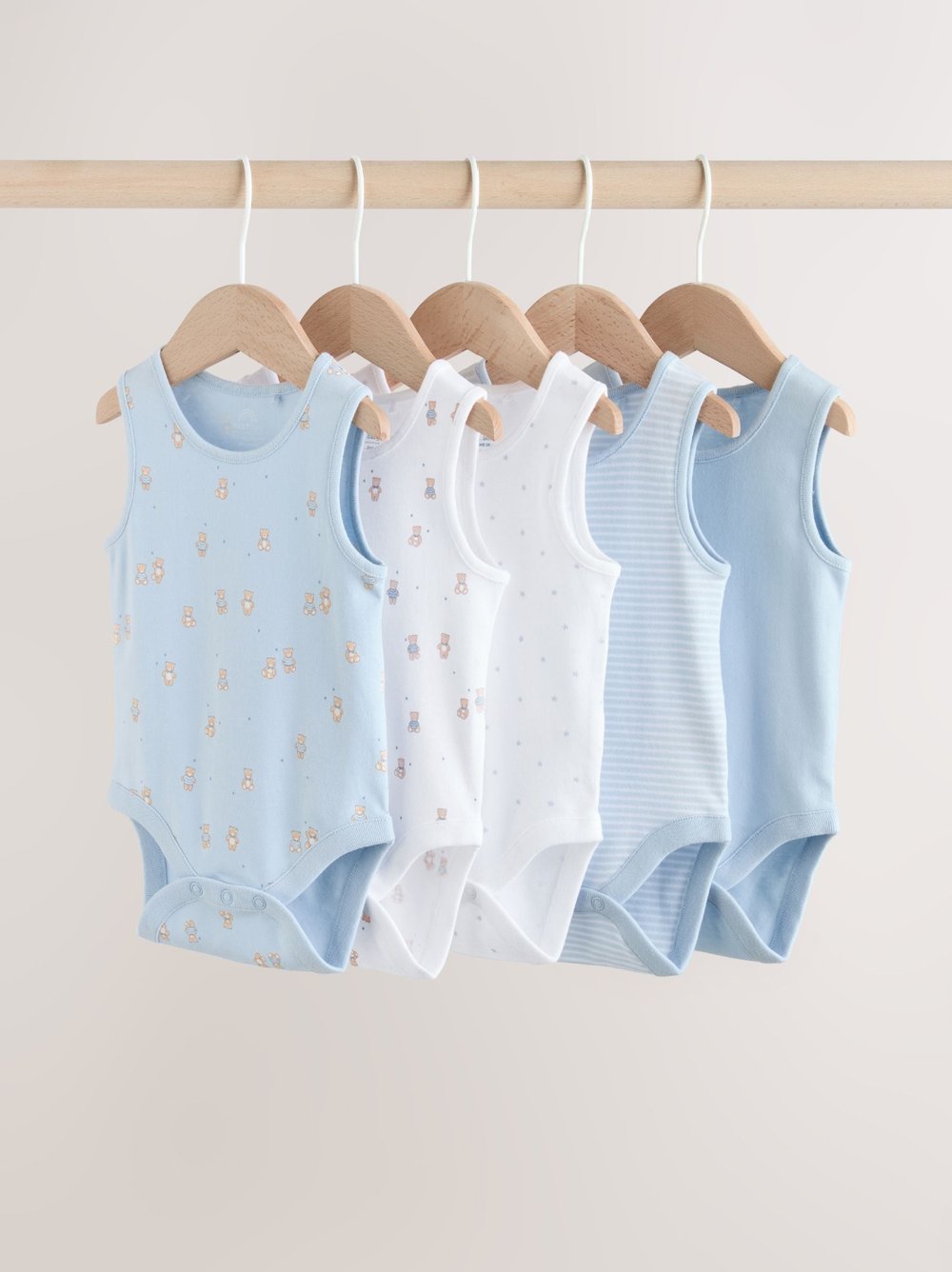 Next 5'li Bebek Yeleği Bodysuits Ayıcık Yıldız Çizgi