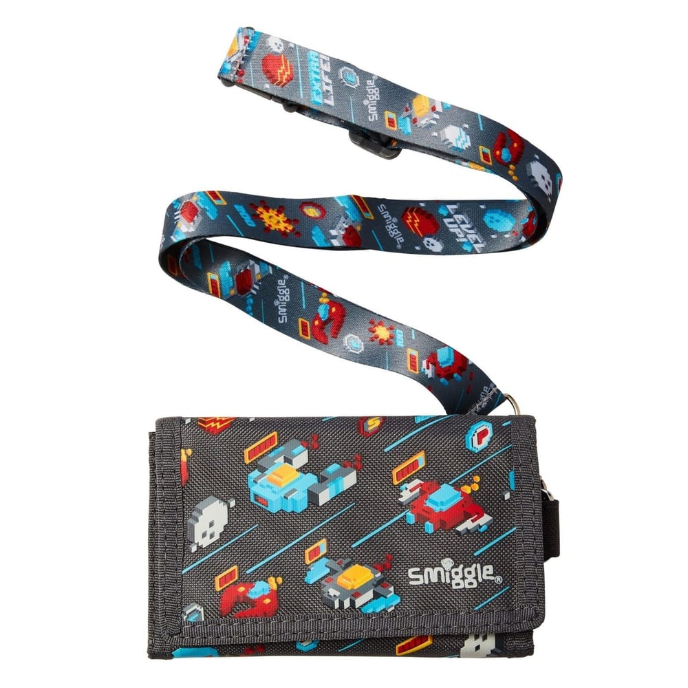 Smiggle Peppy Lanyard Cüzdan Gri