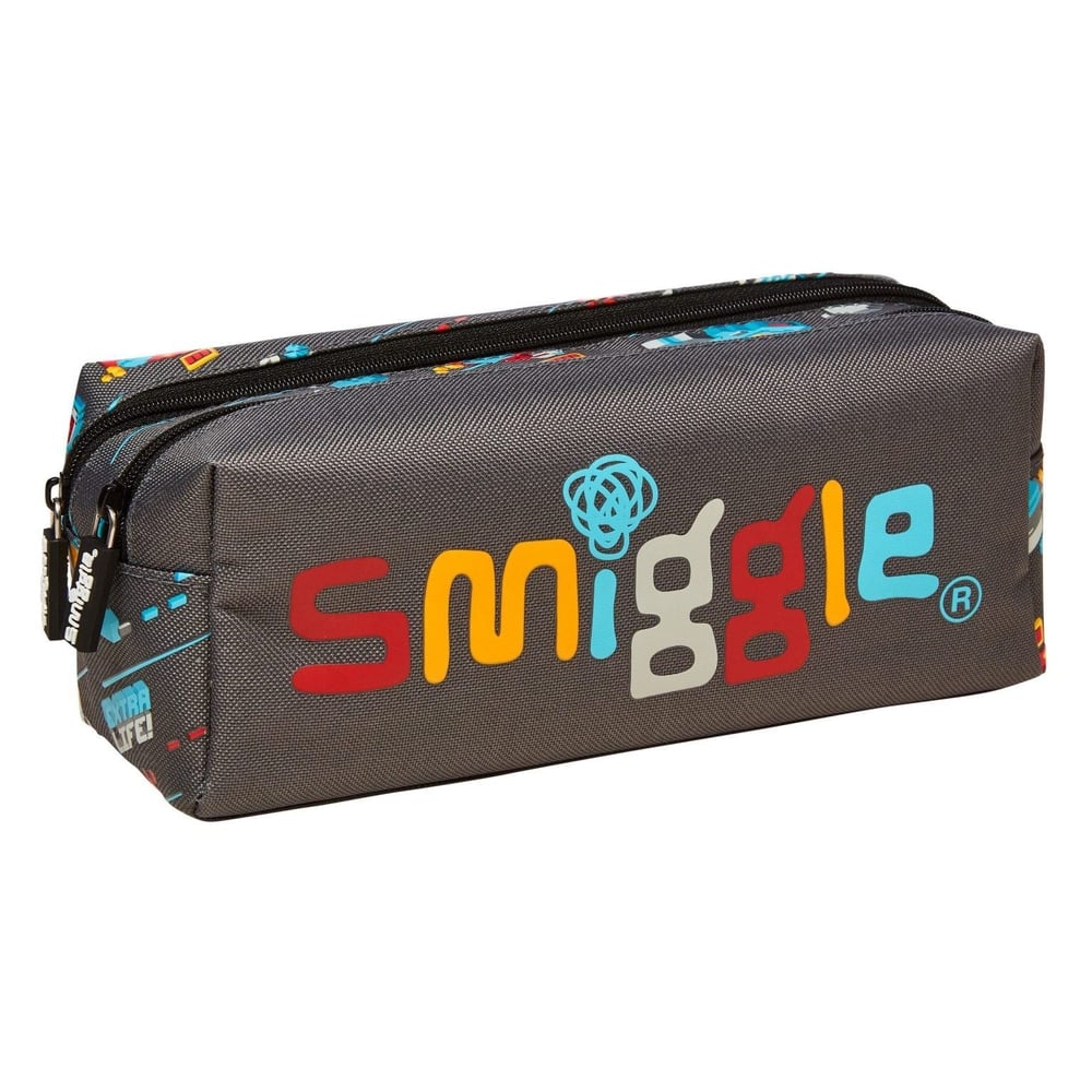Smiggle Peppy Twin Zip Kalem Kutusu Gri