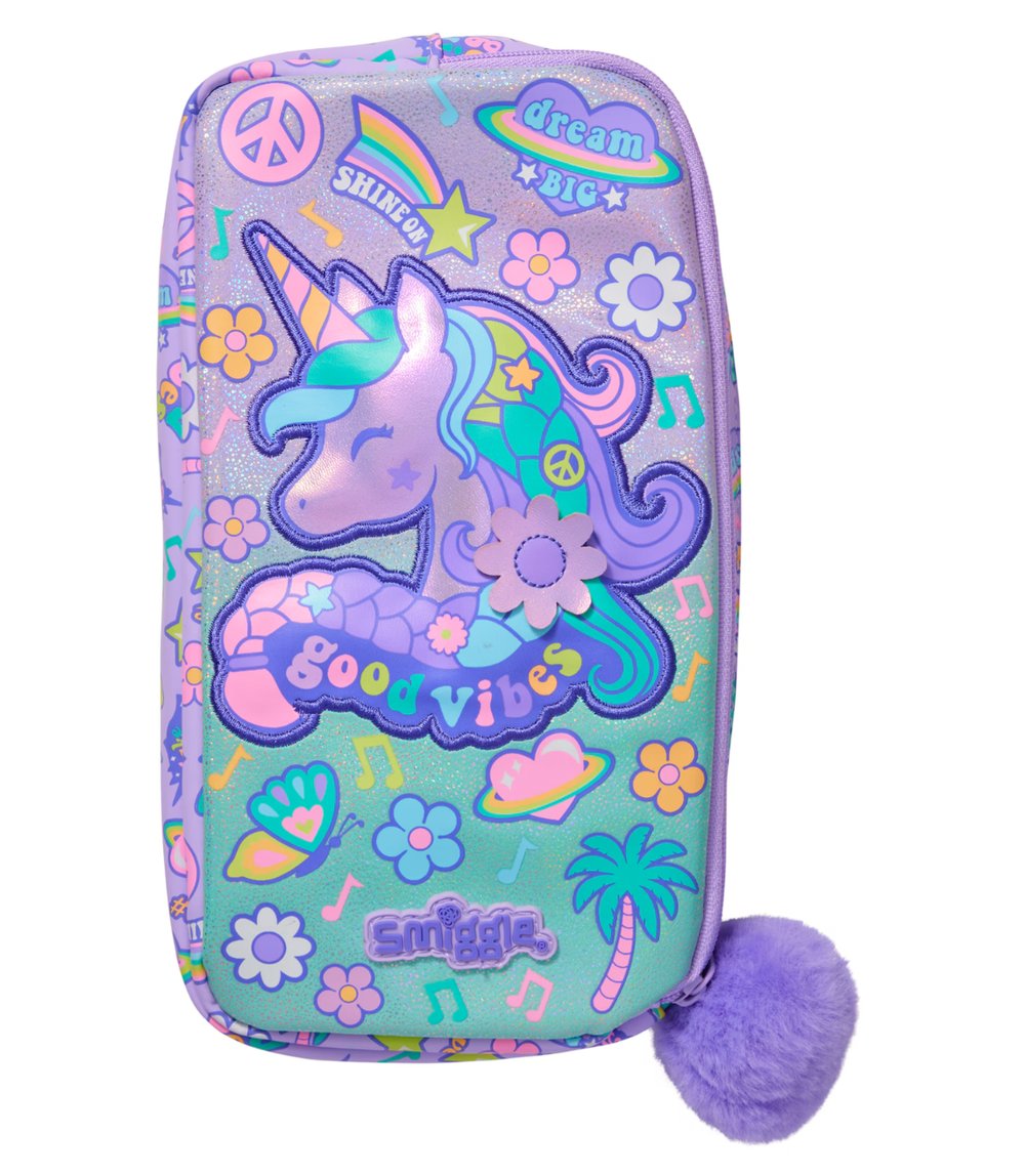 Smiggle Tek Boynuzlu At Desenli Kalem Kutusu