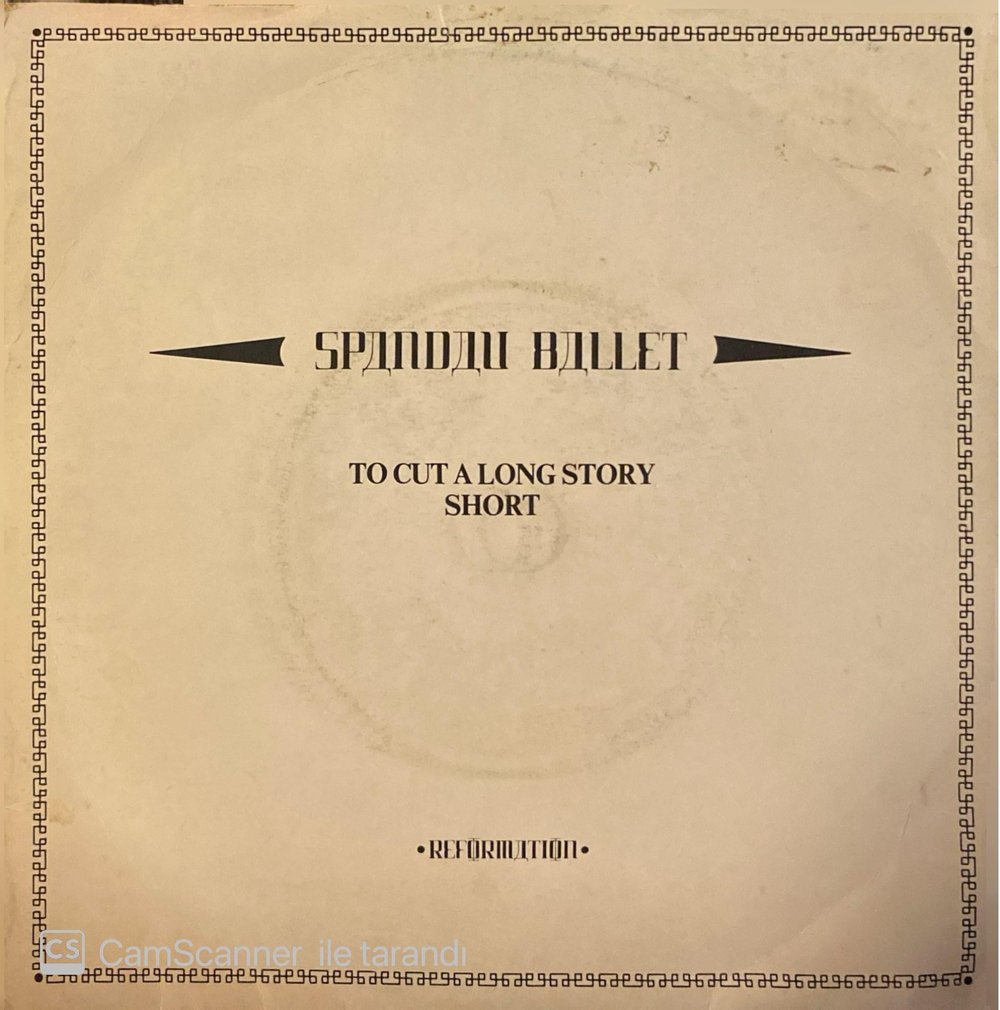 Spandau Ballet - To Cut a Long Story Short 45'lik Plak