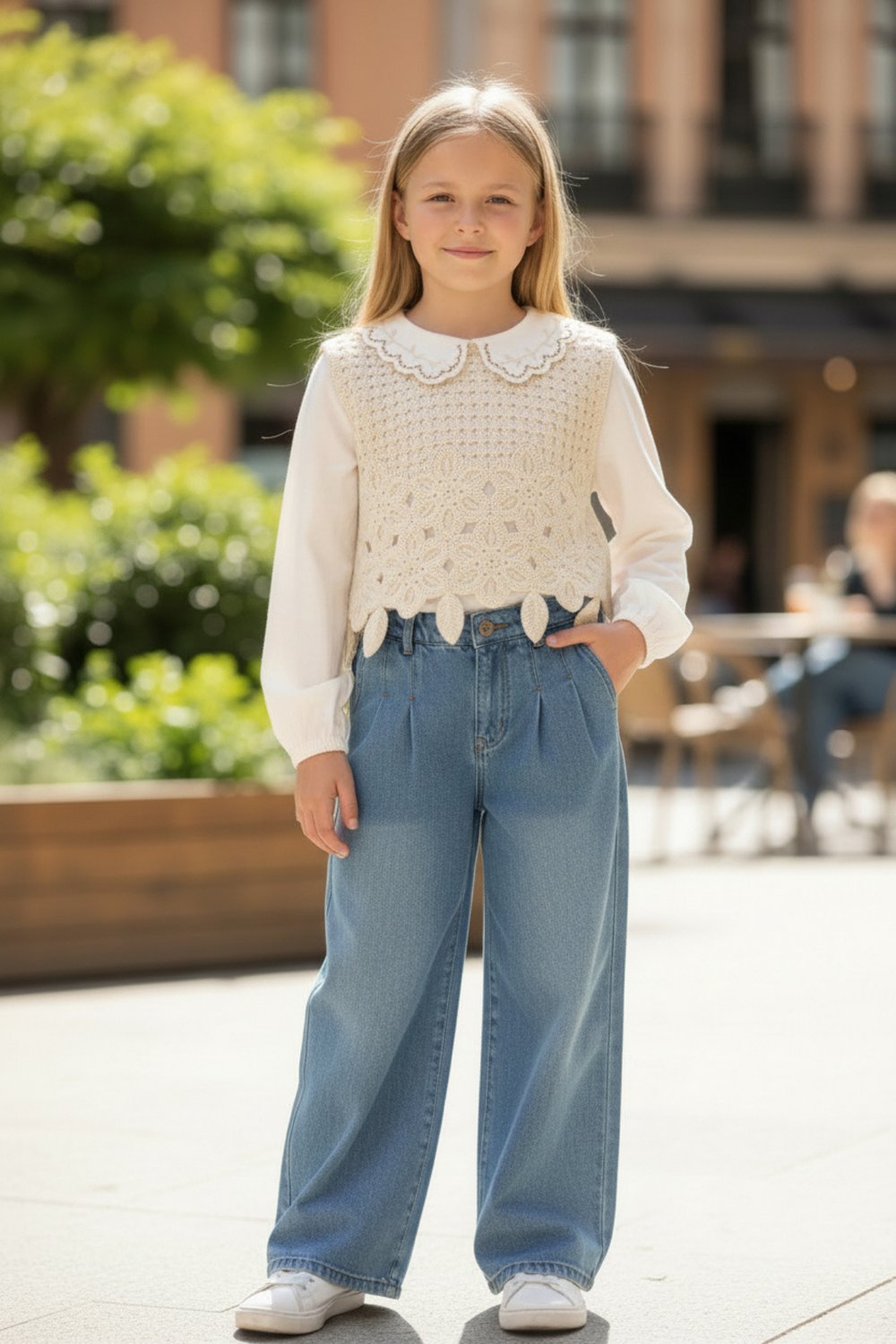 File Çiçek Süveterli Takım