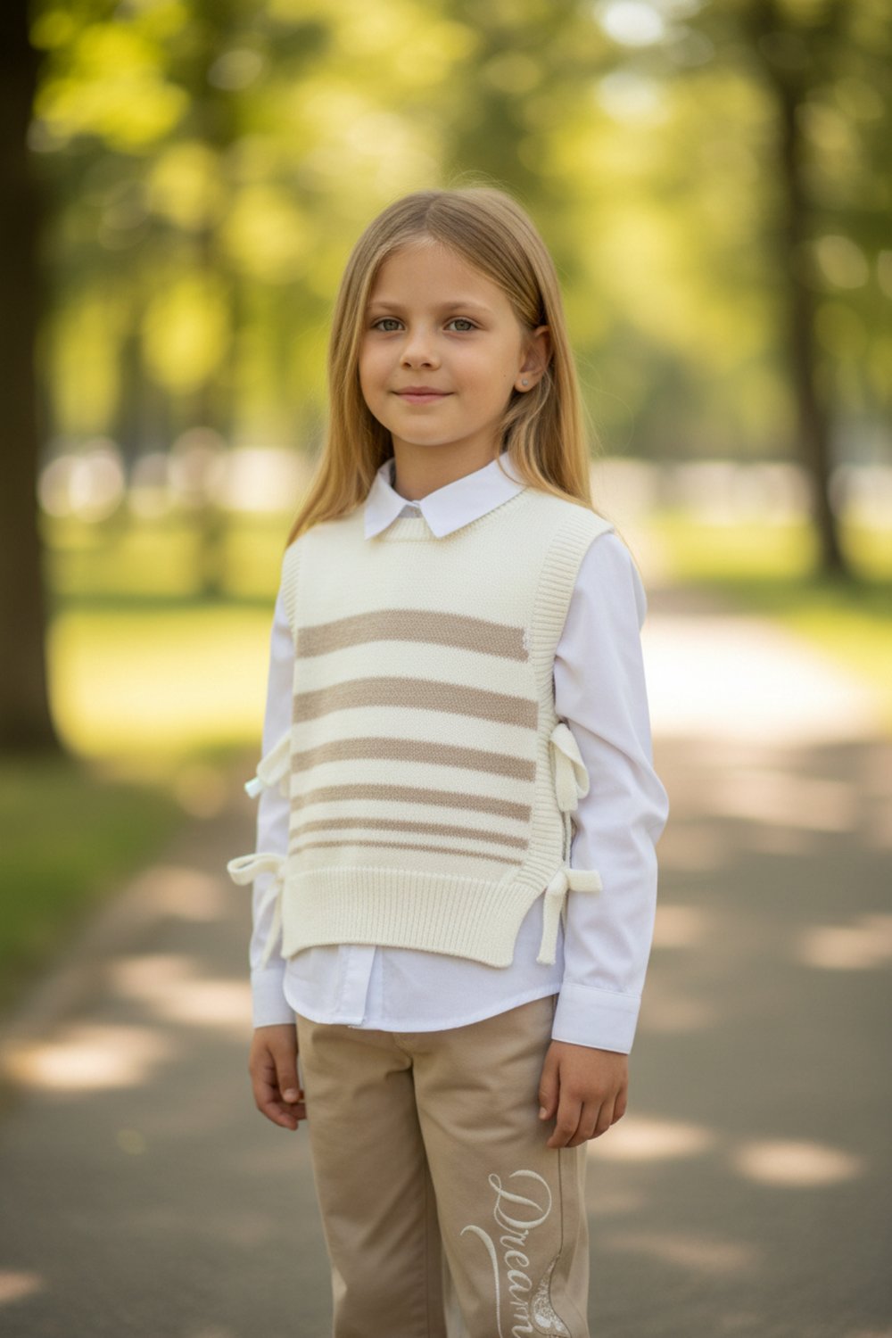 Kız Süveterli Triko Takım