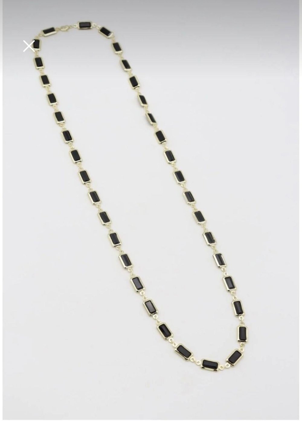 14K Çelik Y Harf veya Normal Kullanılan Taşlı Kolye (Mavi – Siyah – Beyaz renk seçenekli) (70cm)
