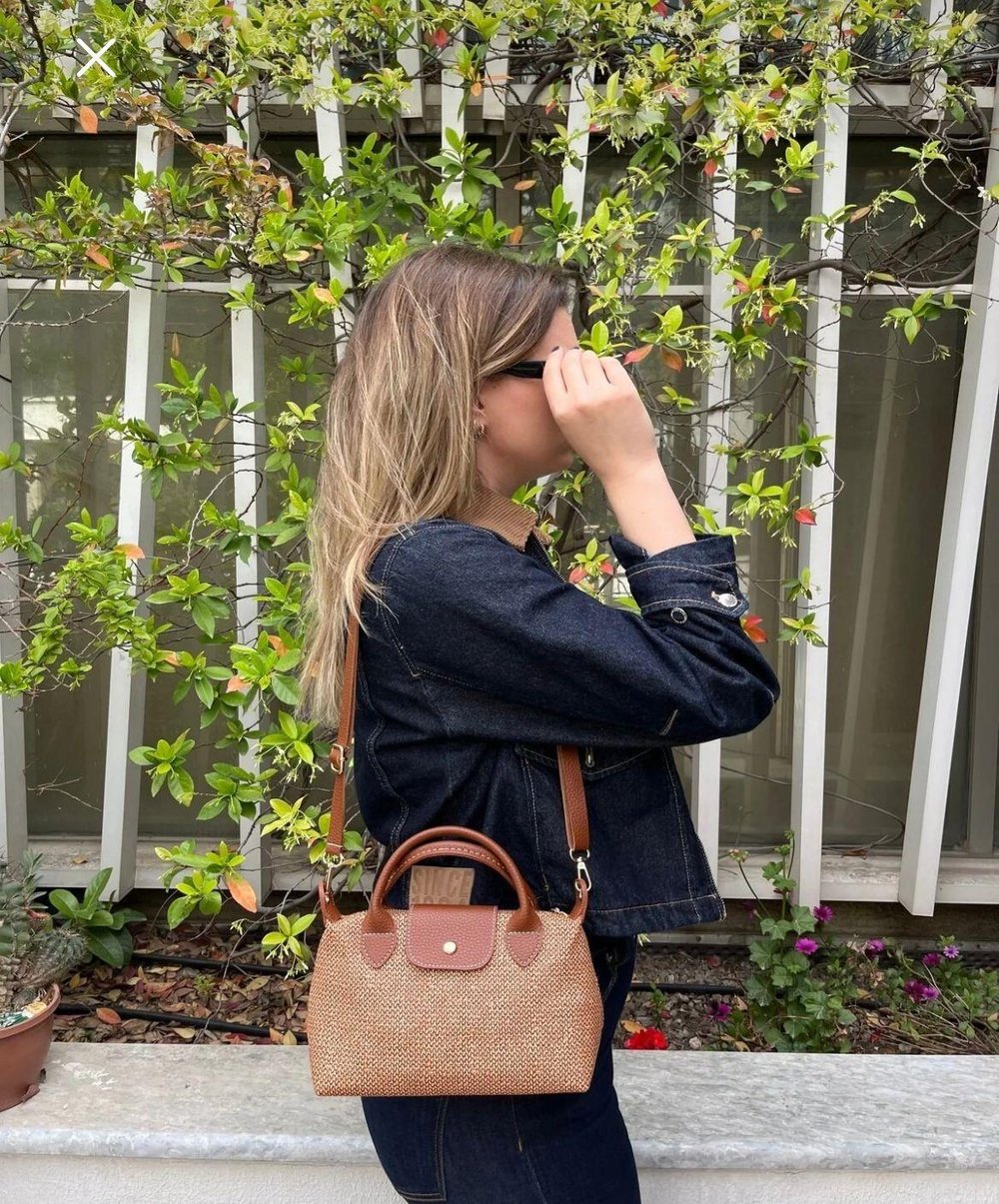 Kadın Mini Hasır Çanta – El ve Omuz Askılı Şık Model (21*17 cm)