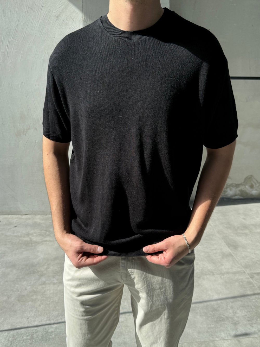 Basic Siyah Triko T-shirt