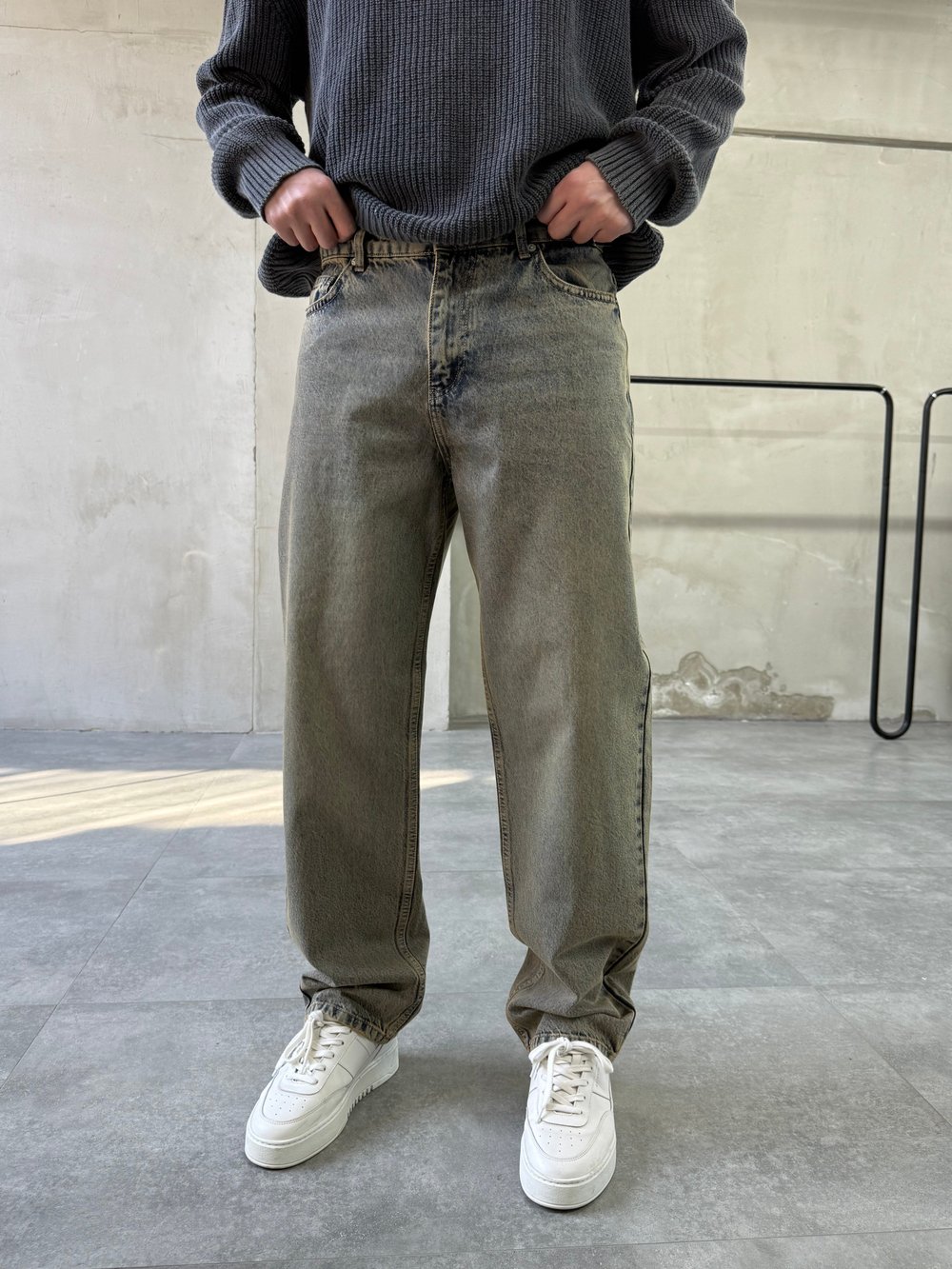 Basic Tint Yıkamalı Baggy Jean