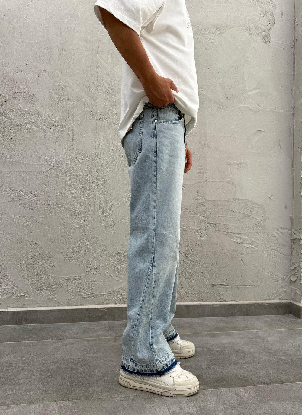 Efektli Yıkamalı Eskitme Flared Fit Jean