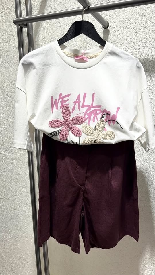 ÇİÇEK DESENLİ TSHIRT 