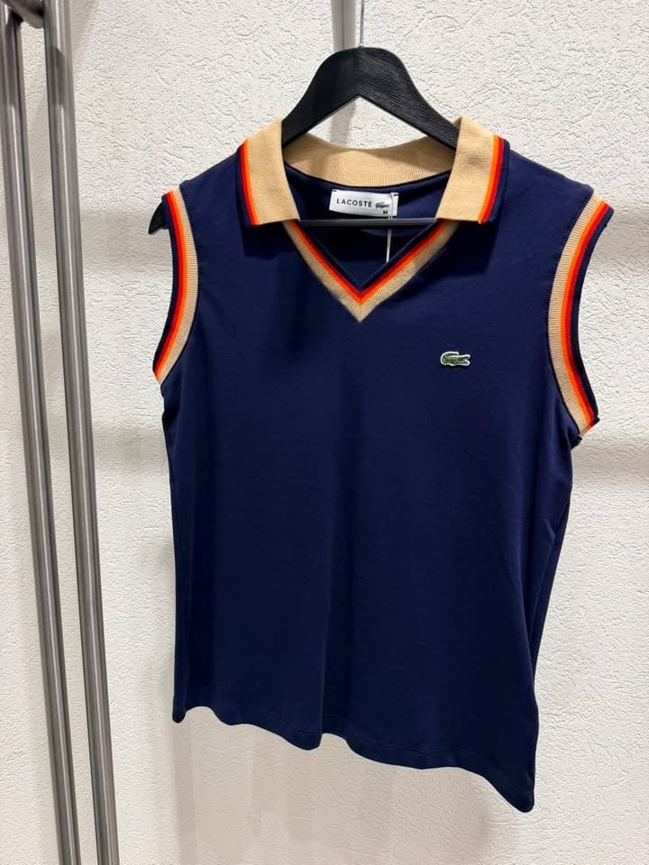 POLO YAKA ÇİZGİLİ KOLSUZ 