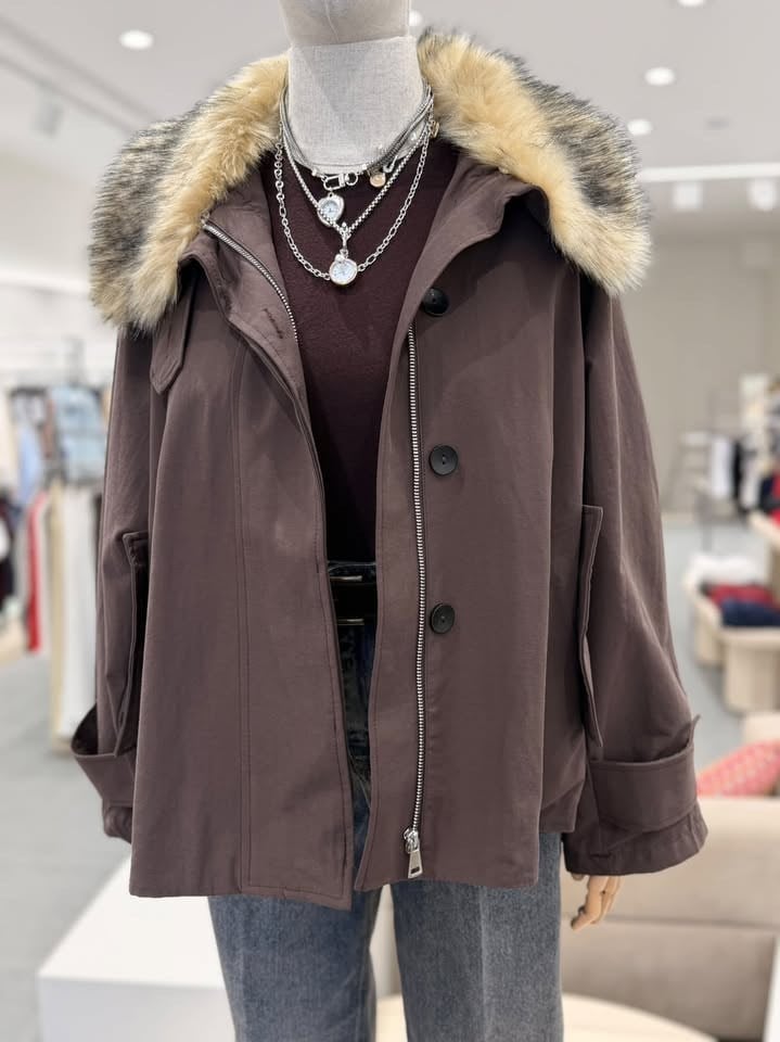 YAKA KÜRKLÜ TRENCH 