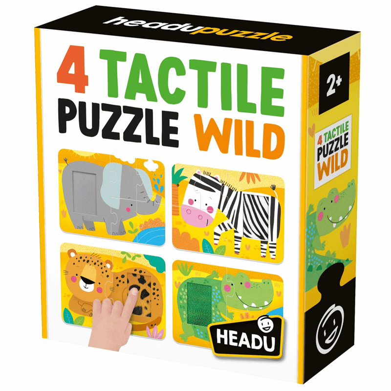  HEADU 4 TACTILE PUZZLEE WILD (+2 YAŞ)
