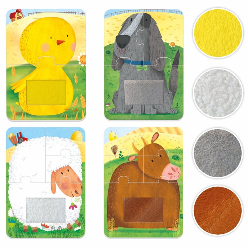  HEADU 4 TACTILE PUZZLEE WILD (+2 YAŞ)