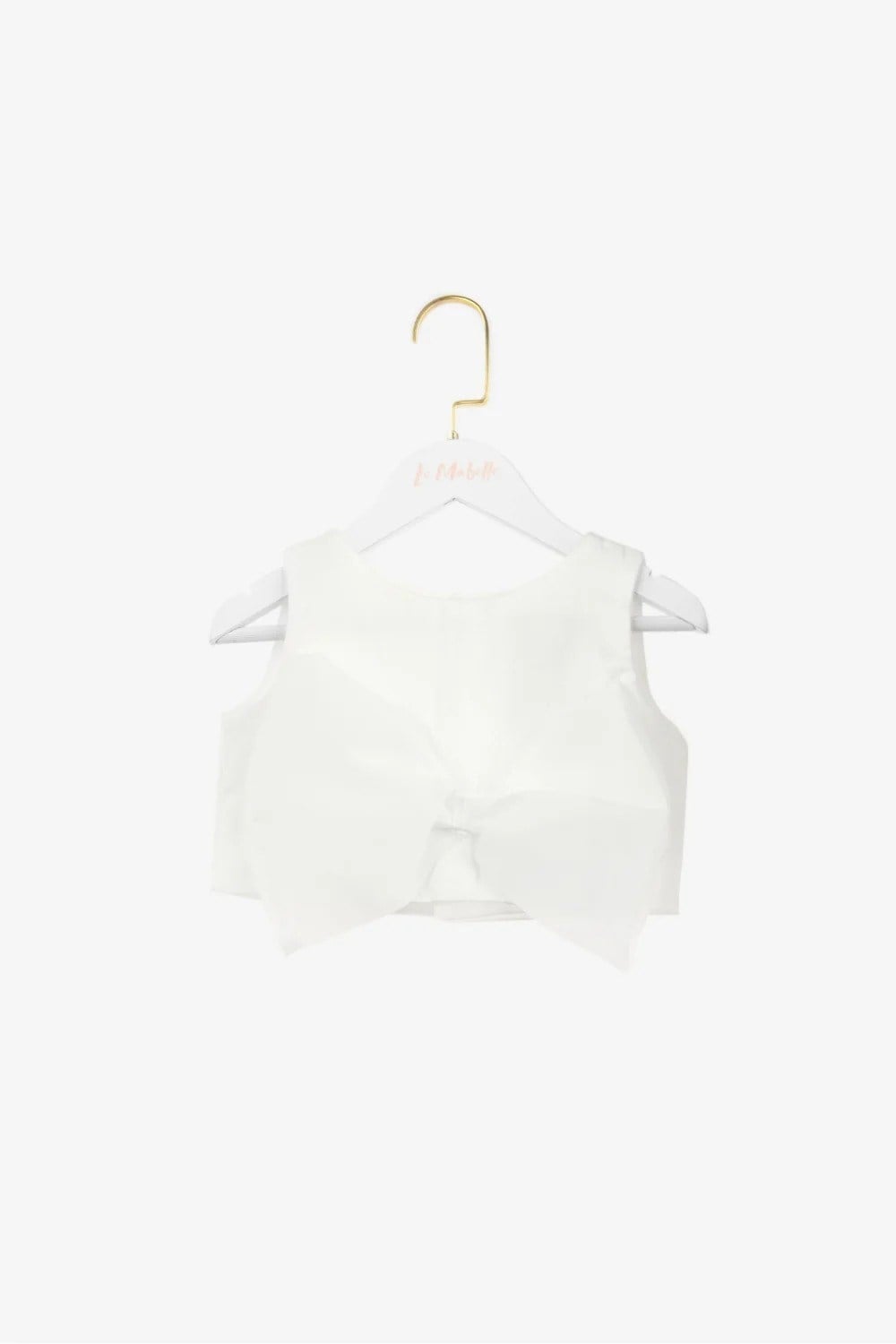 Ekru Fiyonk Detaylı Kız Çocuk Crop 