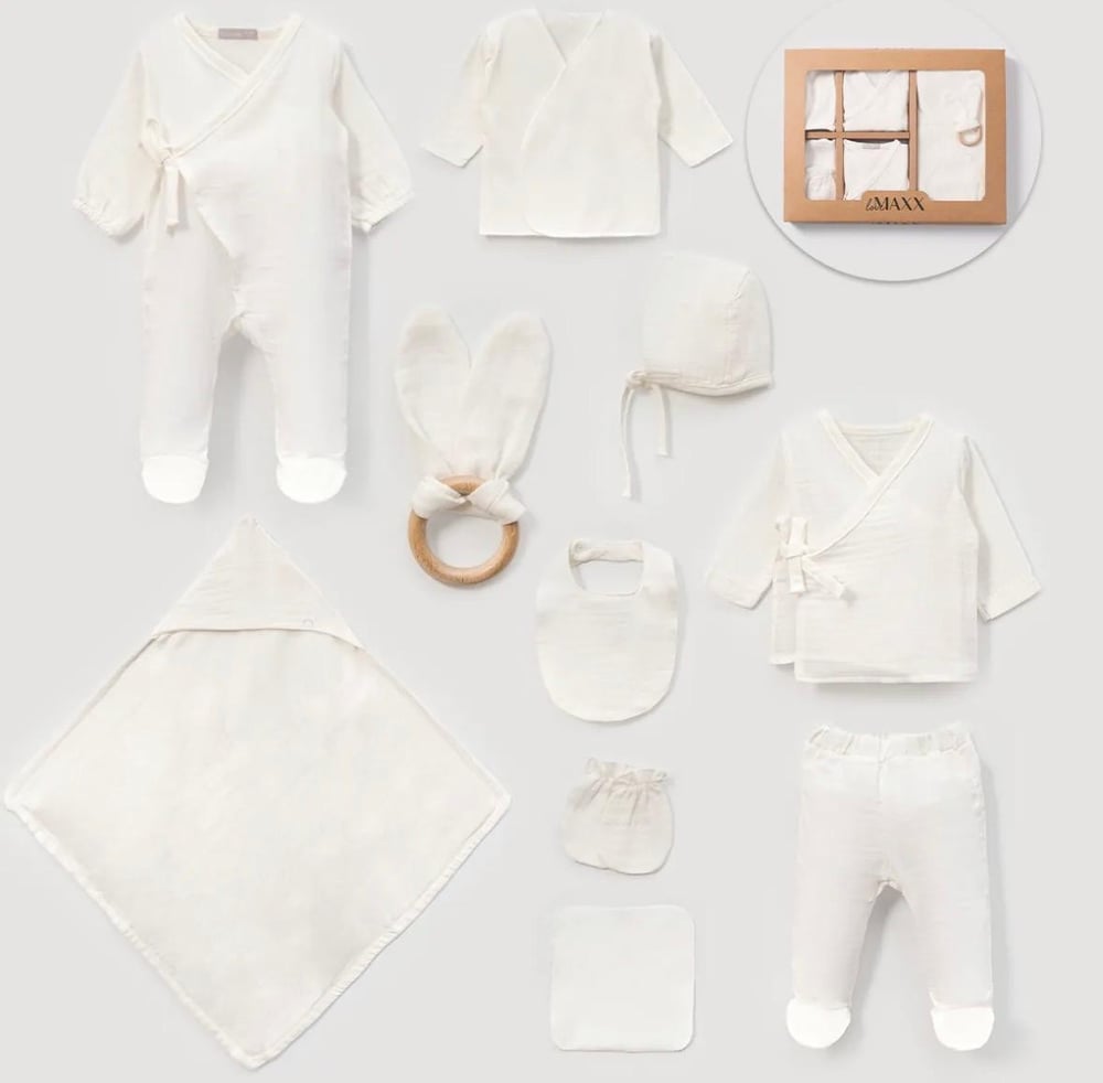 Ekru Müslin Premium 10'lu Set