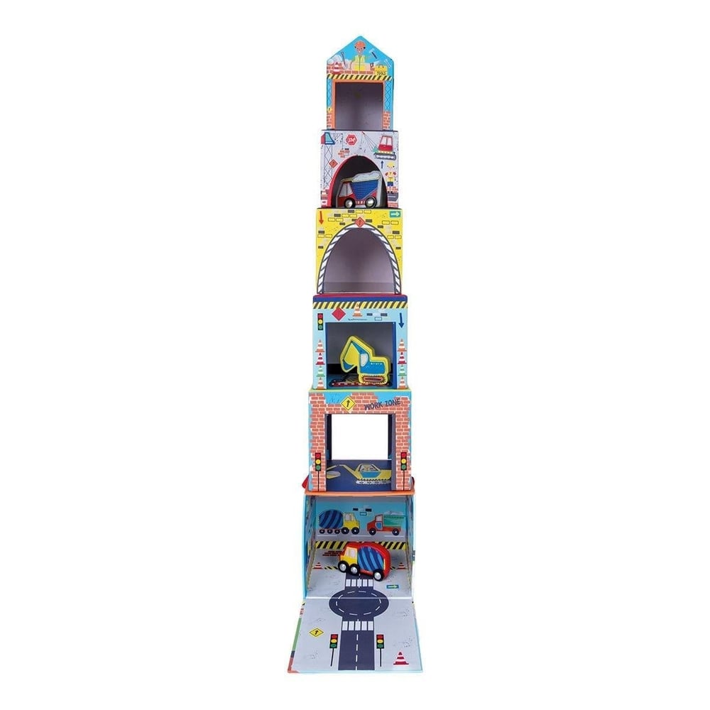 Floss & Rock Ahşap Figürlü Küpler / Constructıon