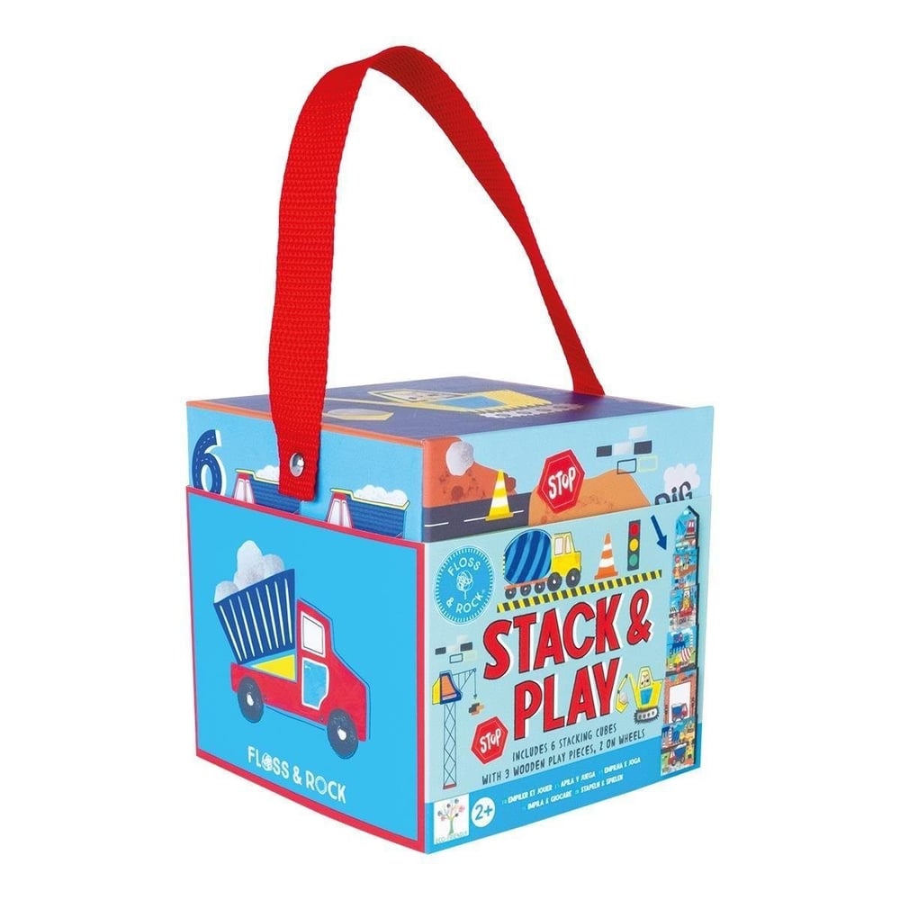 Floss & Rock Ahşap Figürlü Küpler / Constructıon