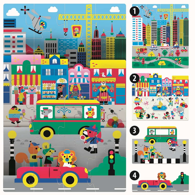 HEADU PLAYRAMA PUZZLE THE CITY (3-6 YAŞ)