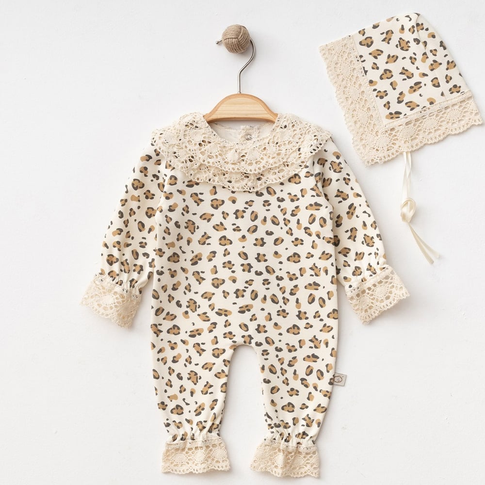 Kız Bebek Leopar Tulum