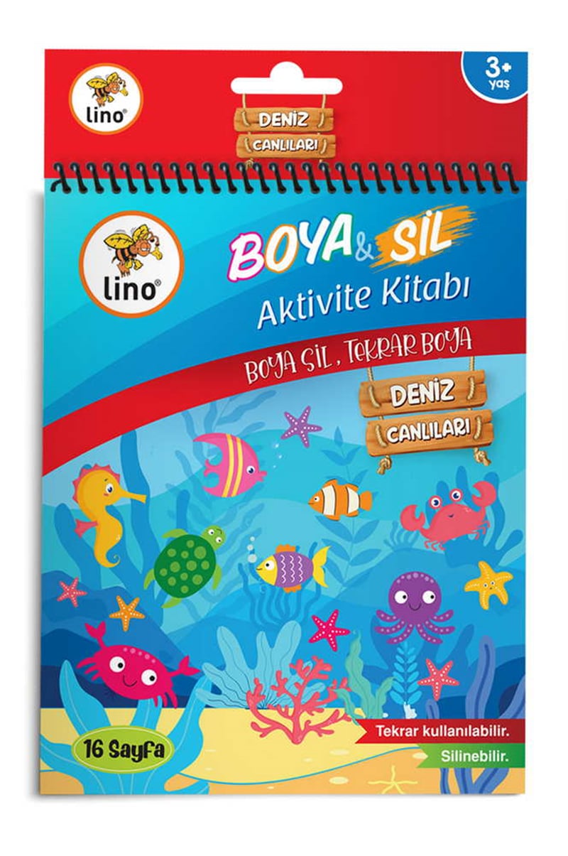 LİNO BOYA SİL AKTİVİTE BOYAMA KİTABI DENİZALTI A5 EBAT (SİLİNEBİLİR