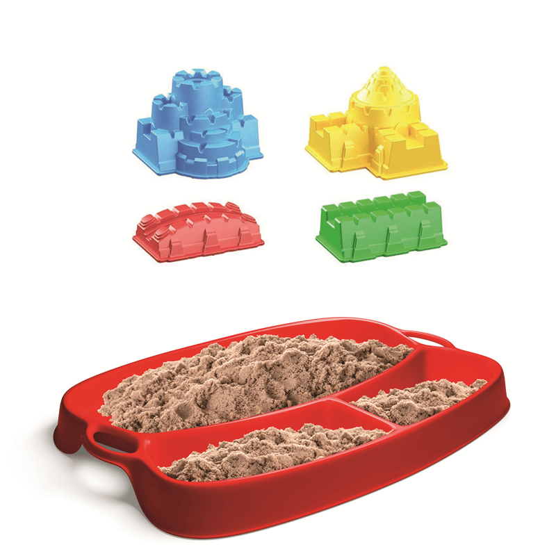 LİNO KİNETİK KUM SETİ KALE TEMALI (350 GR KUM+TEPSİ+4 KALIP)