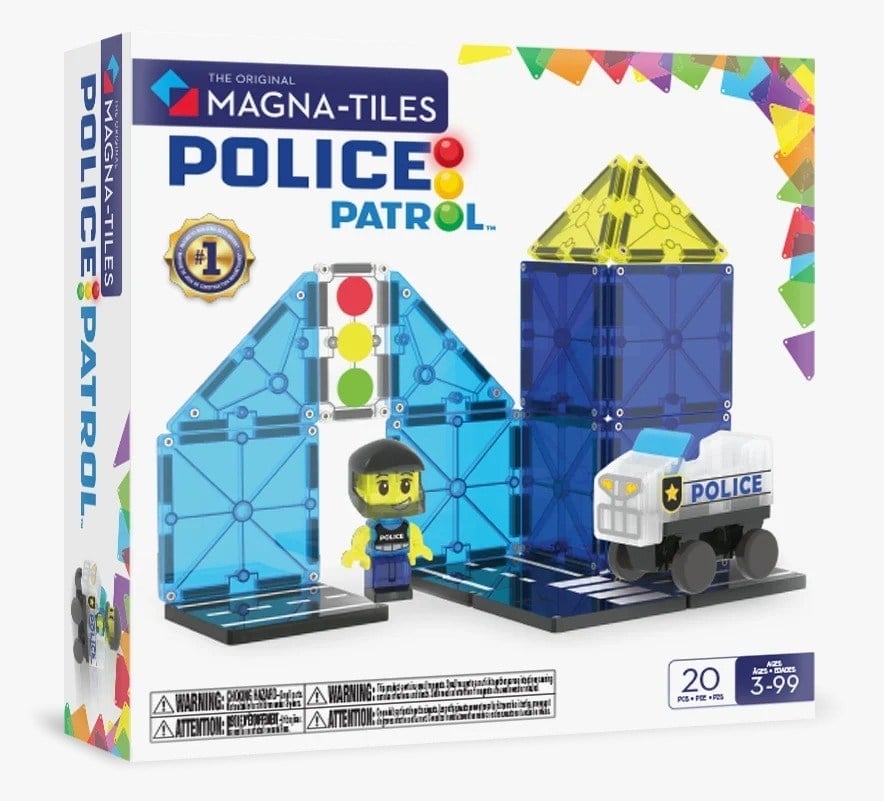MAGNA-TILES® - Police Patrol Manyetik Bloklar - 20 Parça