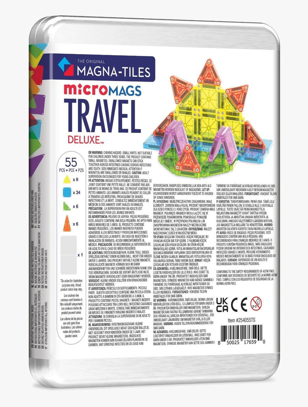 MAGNA-TILES® - Travel Set - Seyahat Seti Manyetik Bloklar - 55 Parça