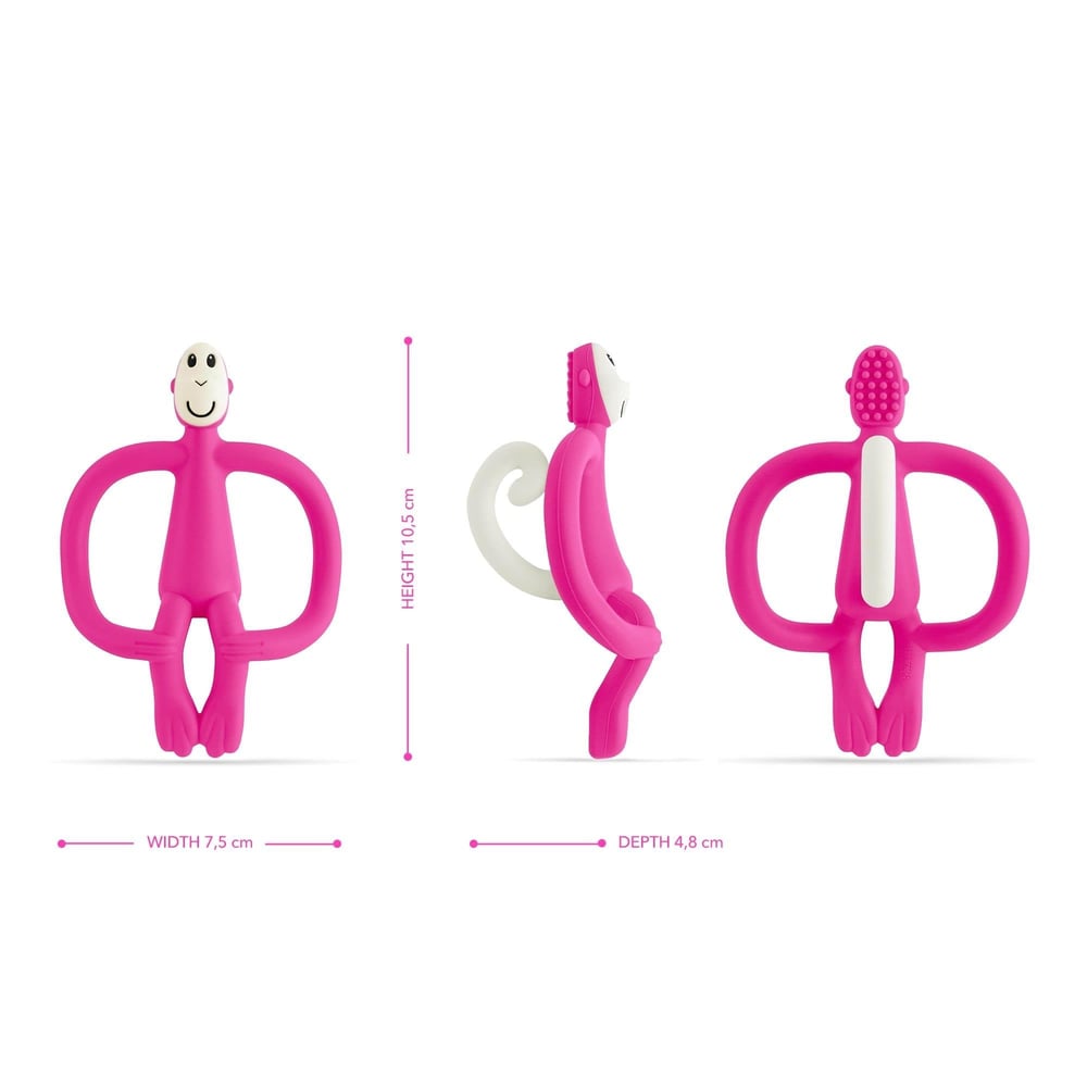Matchstick Monkey Silikon Diş Kaşıyıcı / Monkey (Fusya)