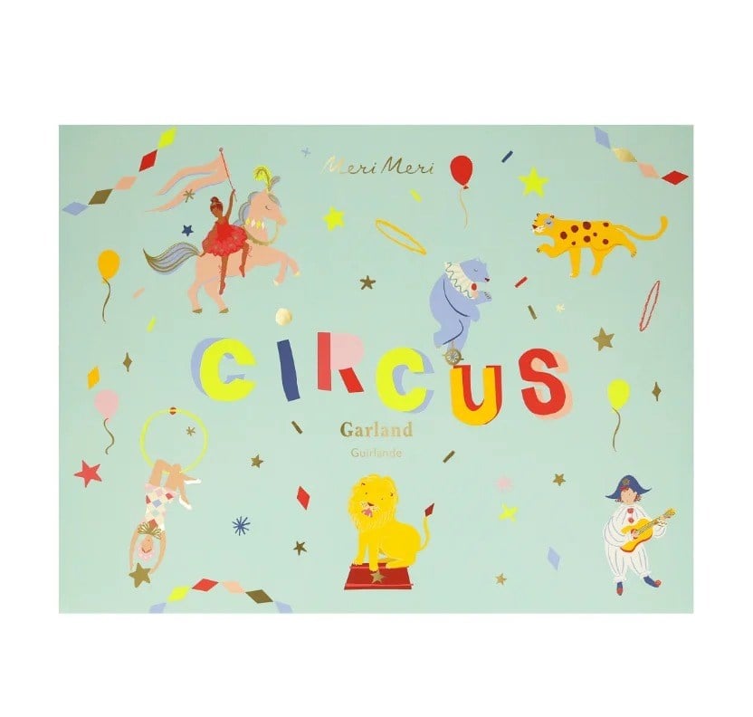 Meri Meri - Circus Garland - Sirk Asılan Süs