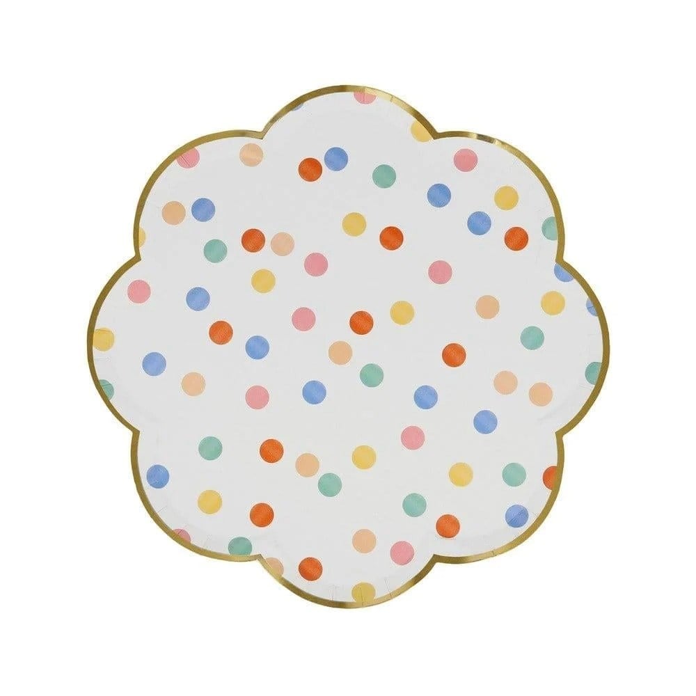 Meri Meri - Colourful Pattern Side Plates - Renkli Desenler Tabaklar - 8li