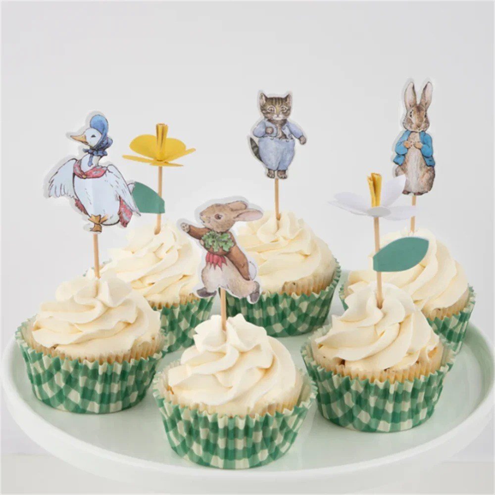 Meri Meri - Peter Rabbit In The Garden Cupcake Kit - Peter Rabbit Bahçede Cupcake Kiti - 24lü