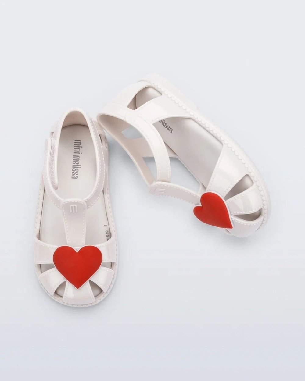 MINI MELISSA HIP HEART BALLERINA BB BEYAZ KIRMIZI KALP